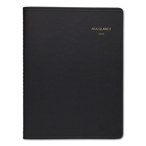 Weekly Appointment Book, 10 7/ 8 x 8 1/ 4, Black, 2020- 2021