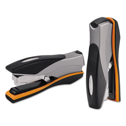 Optima 40 Desktop Stapler, 40- Sheet Capacity, Silver/ Black/ Orange