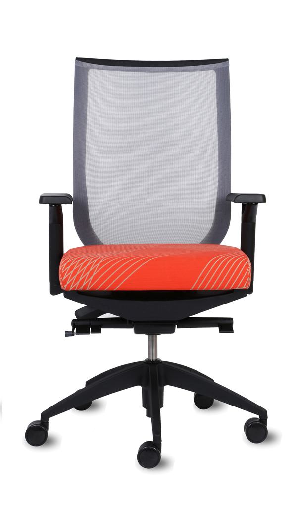 Orange and Grey Grey 
Office Chair on Wheels