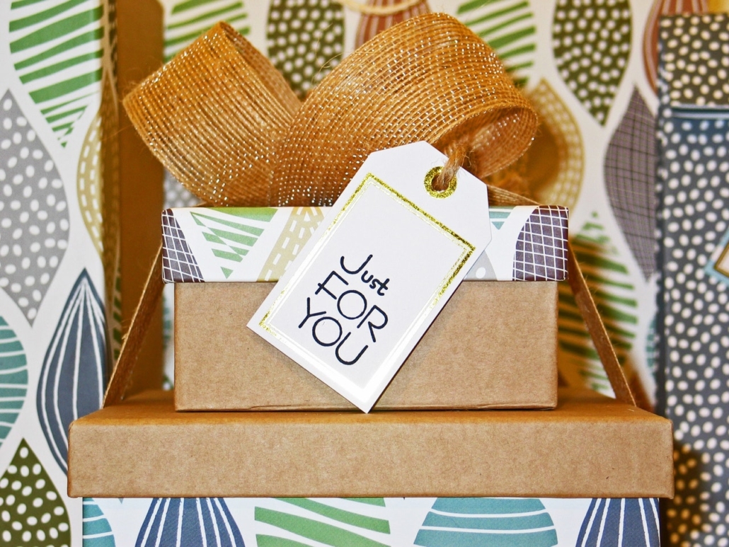Wrapped Boxes, With a Tag Saying “Just for You”