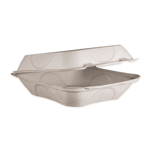 Opened plant fiber biodegradable take-out container