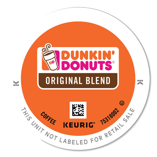 A Dunkin' Donut single serve K-Cup original blend