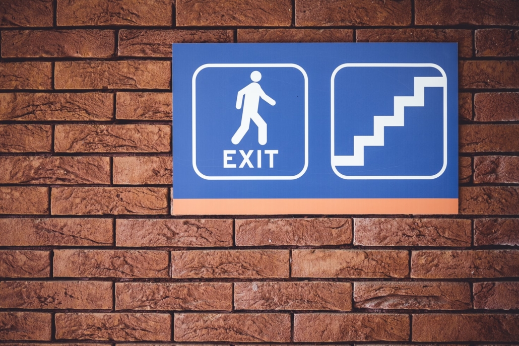 Exit and stairway signs