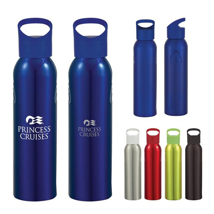 Colored water bottles