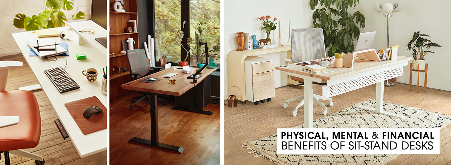 Physical, Mental, & Financial Benefits of Sit-Stand Desks rotating
