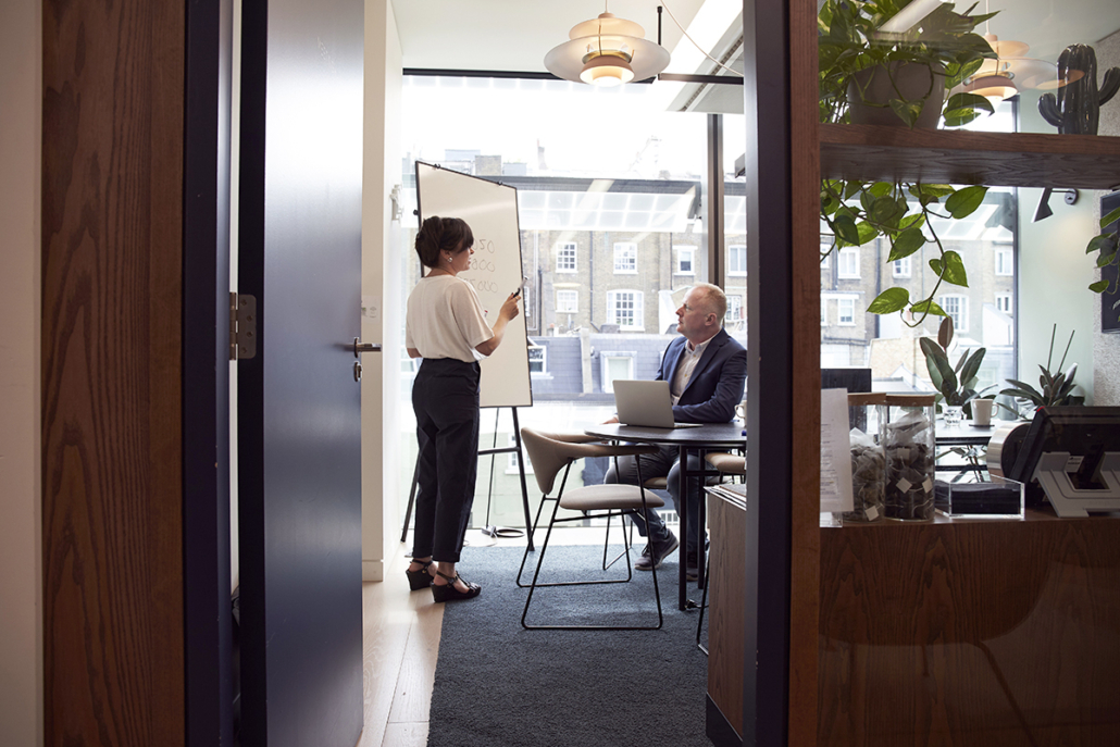 office with high-touch surfaces